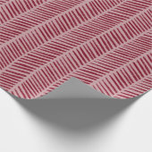 Zickzack Red Patterns Weihnachten Geschenkpapier (Ecke)