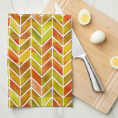 Zickzack Red Sage Küchentuch (Viertel Falte)