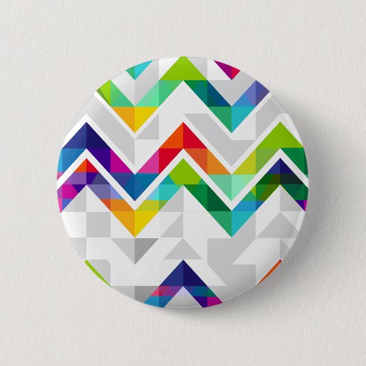 Zickzack Regenbogen Button (Vorderseite)