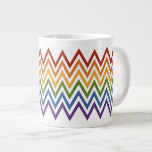 Zickzack Regenbogen Muster benutzerdefinierte Tass Jumbo-Tasse