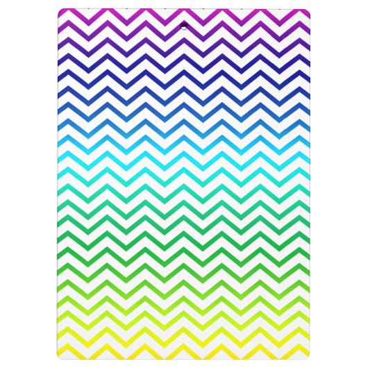 Zickzack Regenbogen-Muster-Zickzack Klemmbrett (Rückseite)