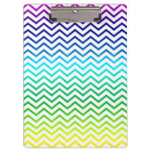 Zickzack Regenbogen-Muster-Zickzack Klemmbrett (Vorderseite)