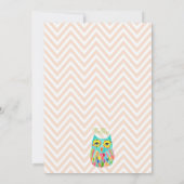 Zickzack Regenbogenschalen in Tree Baby Dusche lad Einladung (Rückseite)