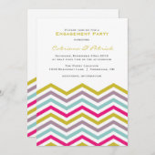 Zickzack Retro-Einladung Einladung (Vorne/Hinten)