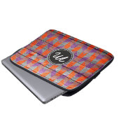 Zickzack Retro-Zickzack #17 Laptopschutzhülle (Vorne Knopf)