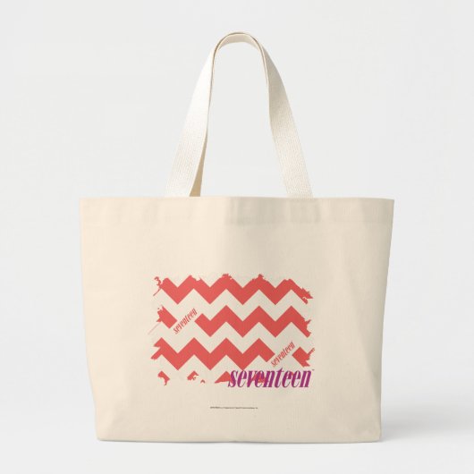 Zickzack-Rosa 2 Jumbo Stoffbeutel (Vorne)