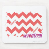 Zickzack-Rosa 2 Mousepad (Vorne)
