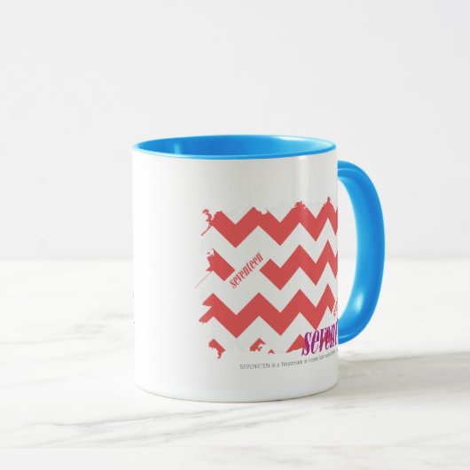 Zickzack-Rosa 2 Tasse (VorderseiteRechts)