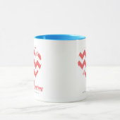 Zickzack-Rosa 3 Tasse (Zentrum)