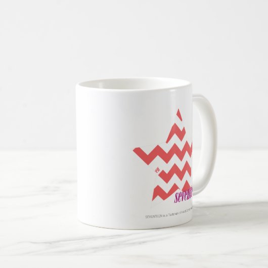 Zickzack-Rosa 4 Kaffeetasse (VorderseiteRechts)