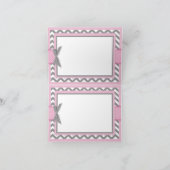 Zickzack Rosa Elephant Bird Print Danke Karte (Innenseite)