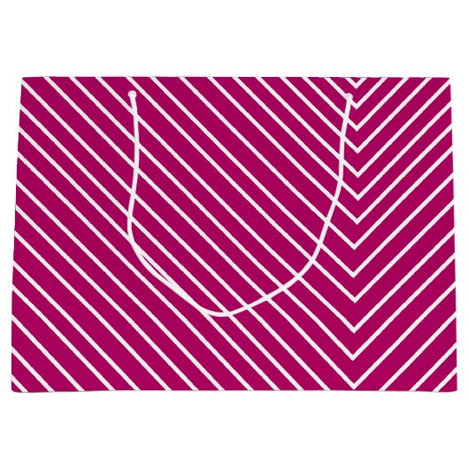 Zickzack Rosa Große Geschenktüte (Vorderseite)