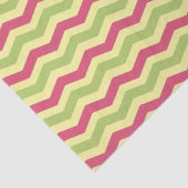 Zickzack rosa, grünes und gelbes Muster Seidenpapier (Detail)