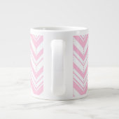 Zickzack rosa Jumbo-Tasse (Rückseite)