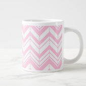 Zickzack rosa Jumbo-Tasse (Rechts)