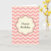 Zickzack rosa karte (Gelbe Blume)