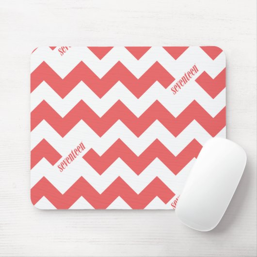 Zickzack-Rosa Mousepad (Mit Mouse)