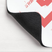 Zickzack-Rosa Mousepad (Ecke)