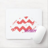 Zickzack-Rosa Mousepad (Mit Mouse)