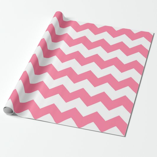 Zickzack rosa Muster Geschenkpapier (Ungerollt)
