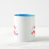 Zickzack-Rosa Tasse (Zentrum)