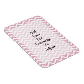 Zickzack, rosa und grau magnet (Rechte Seite)