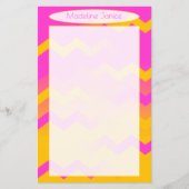 Zickzack Rosa- und Orangengeschirr für Handschrift (Vorderseite)