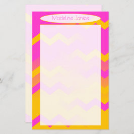 Zickzack Rosa- und Orangengeschirr für Handschrift