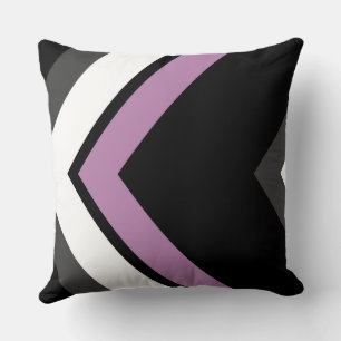Zickzack rosa und schwarzes Muster Kissen
