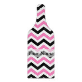 Zickzack rosa und schwarzes Muster Schneidebrett (Vorderseite)