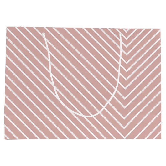 Zickzack rosa und weiß große geschenktüte (Rückseite)