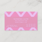 Zickzack-Rosa Visitenkarte (Rückseite)