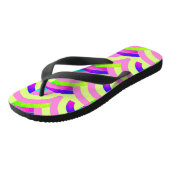 Zickzack, rosa Zackenbild Badesandalen (Schrägansicht)