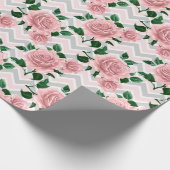 Zickzack Rosen Geschenkpapier (Ecke)