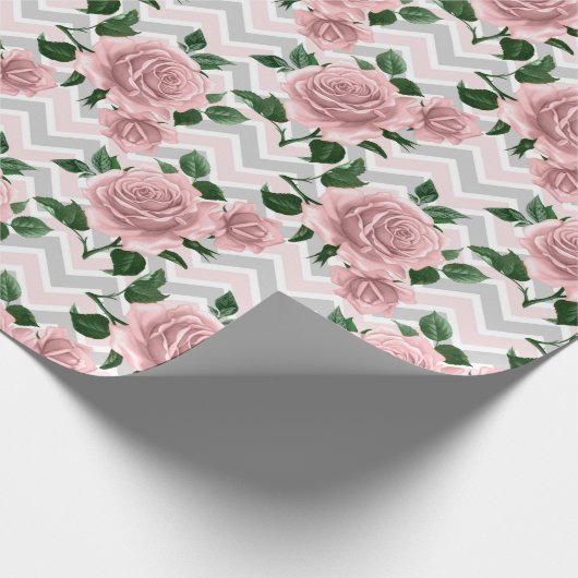 Zickzack Rosen Geschenkpapier (Ecke)