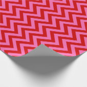 Zickzack Rot-Rosa-Farbgebung Zigzag DIY Geschenkpapier (Ecke)