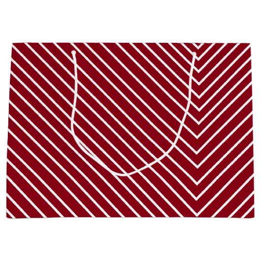 Zickzack rot und weiß große geschenktüte (Vorderseite)