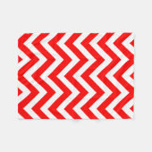 Zickzack Rot- und Weißgröße Fleecedecke (Vorderseite (Horizontal))