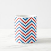 Zickzack rotes blaues Muster Kaffeetasse (Mittel)