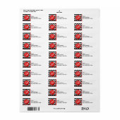 Zickzack rotes Monogramm Schwarz/Weiß Zizzag (Vorne)