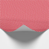 Zickzack rotes Muster Geschenkpapier (Ecke)