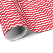 Zickzack rotes Muster Geschenkpapier (Rolleneckpunkt)