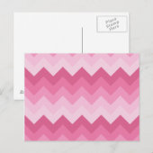 Zickzack rotes Muster Postkarte (Vorne/Hinten)