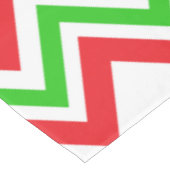 Zickzack rotes und grünes Muster Weihnachten Tischdecke (Schrägansicht)