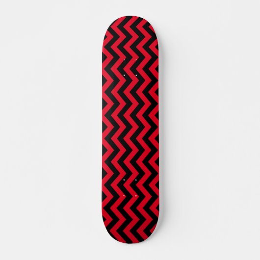 Zickzack rotes und schwarzes Muster Skateboard (Vorne)