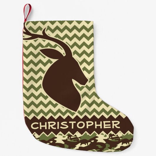 Zickzack Rotwild-Dollar-Tarnung personifizieren Kleiner Weihnachtsstrumpf (Vorderseite)