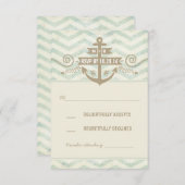 Zickzack RSVP-Karten für Hochzeiten RSVP Karte (Vorne/Hinten)