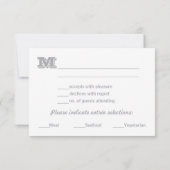 Zickzack RSVP-Karten für Hochzeiten RSVP Karte (Rückseite)