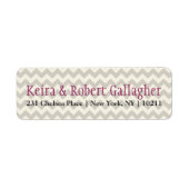 Zickzack Rücksendeadressen-Aufkleber (Vorne)