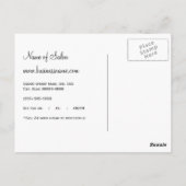 Zickzack Salon für Schwarz und Gold Erinnerung Postkarte (Rückseite)